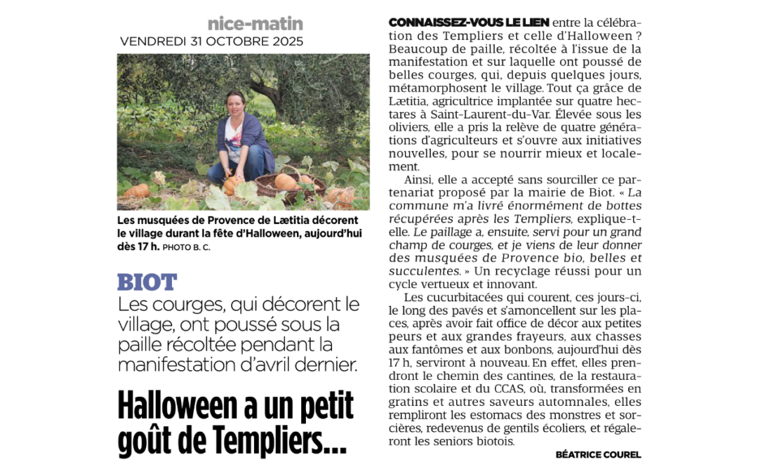 Nos courges à Biot 🎃